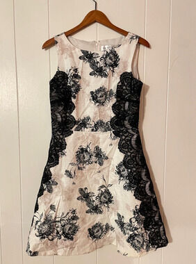 Vintage Womens Dress Size 12 Black Floral Lace Whimsigoth Formal HOCO 90s Y2K